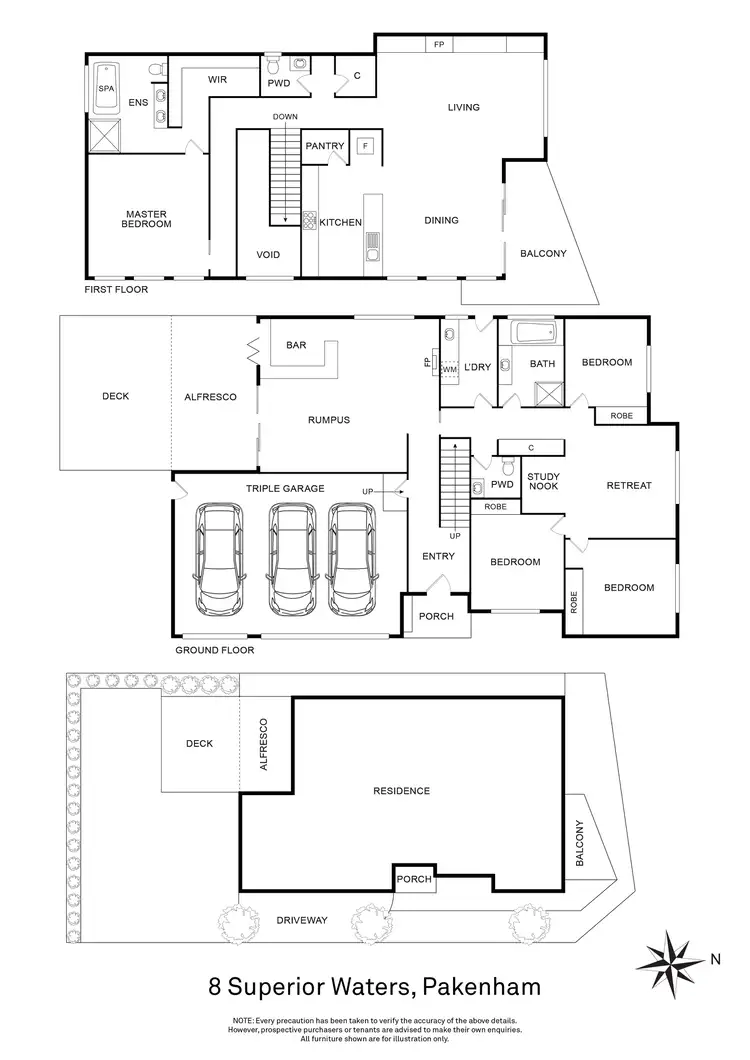 Floorplan of Homely house listing, 8 Superior Waters, Pakenham VIC 3810