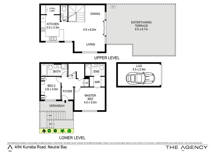 Floorplan of Homely townhouse listing, 4/94 Kurraba Road, Neutral Bay NSW 2089