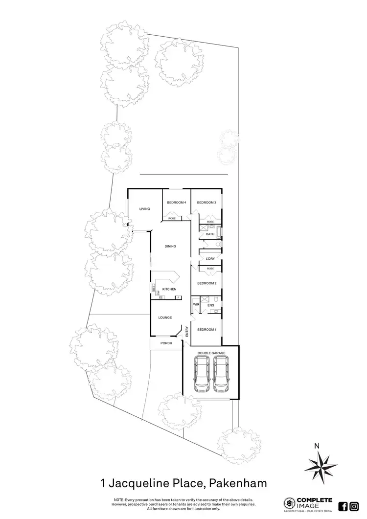 Floorplan of Homely house listing, 1 Jacqueline Place, Pakenham VIC 3810