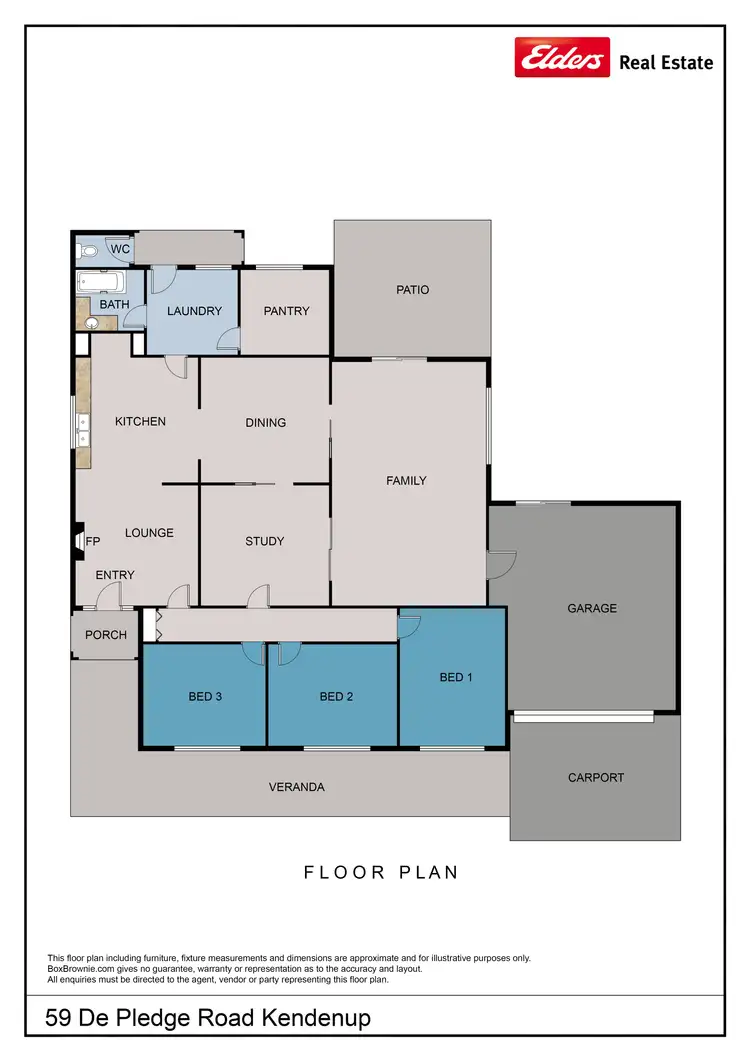 Floorplan of Homely house listing, 59 De Pledge Road, Kendenup WA 6323