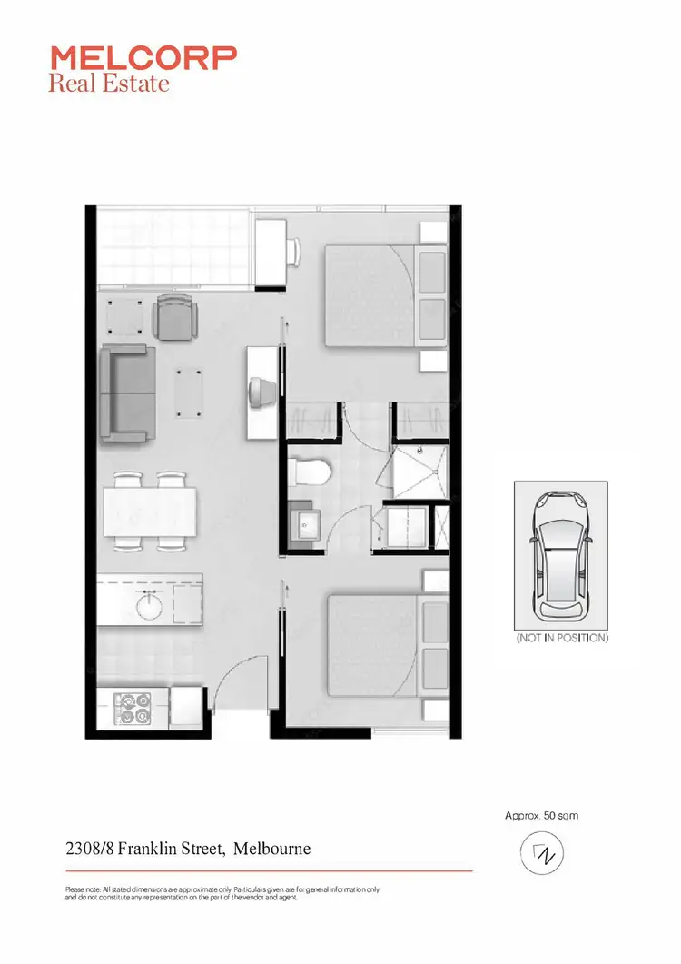 Floorplan of Homely apartment listing, 2308/8 Franklin Street, Melbourne VIC 3000