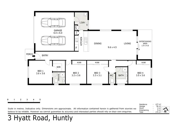 Floorplan of Homely house listing, 3 Hyatt Road, Huntly VIC 3551