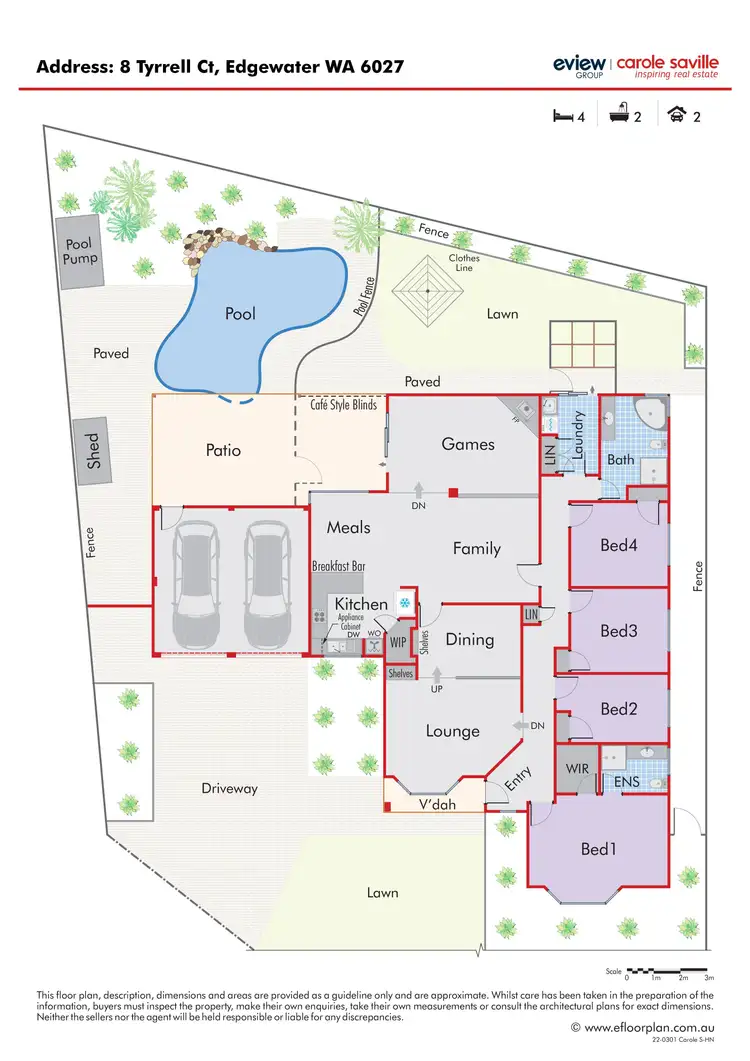Floorplan of Homely house listing, 8 Tyrrell Court, Edgewater WA 6027