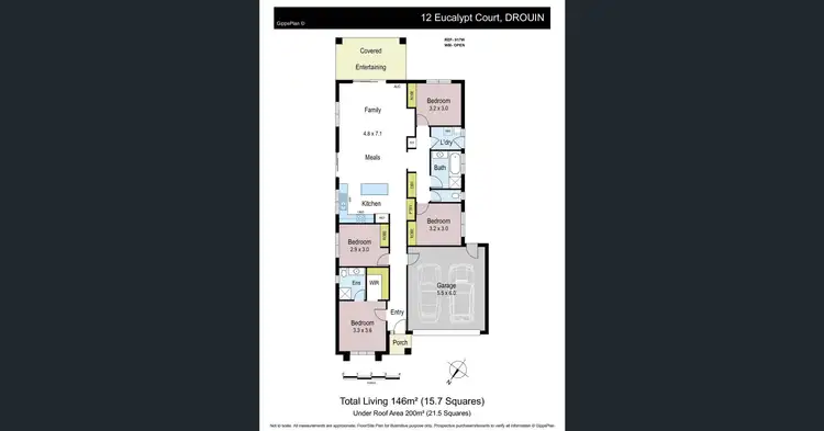 Floorplan of Homely house listing, 12 Eucalypt Court, Drouin VIC 3818