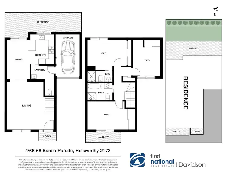 Floorplan of Homely townhouse listing, 4/66-68 Bardia Parade, Holsworthy NSW 2173