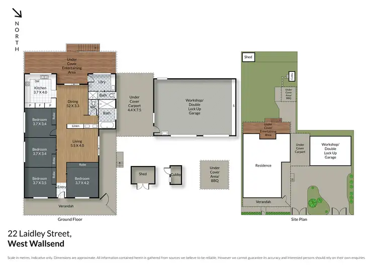 Floorplan of Homely house listing, 22 Laidley Street, West Wallsend NSW 2286