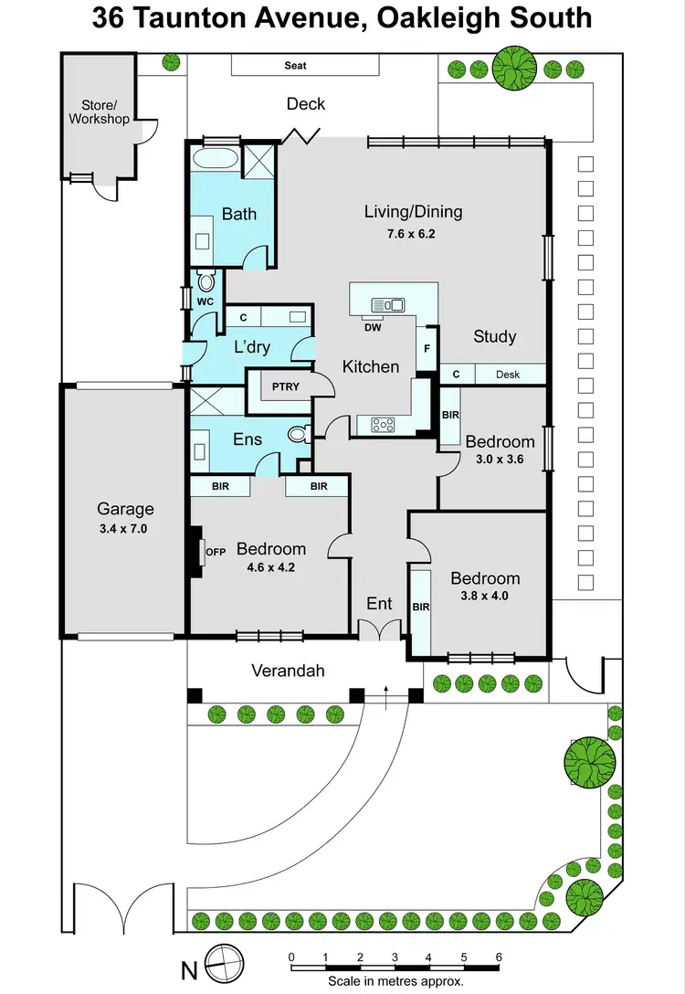 Floorplan of Homely house listing, 36 Taunton Avenue, Oakleigh South VIC 3167