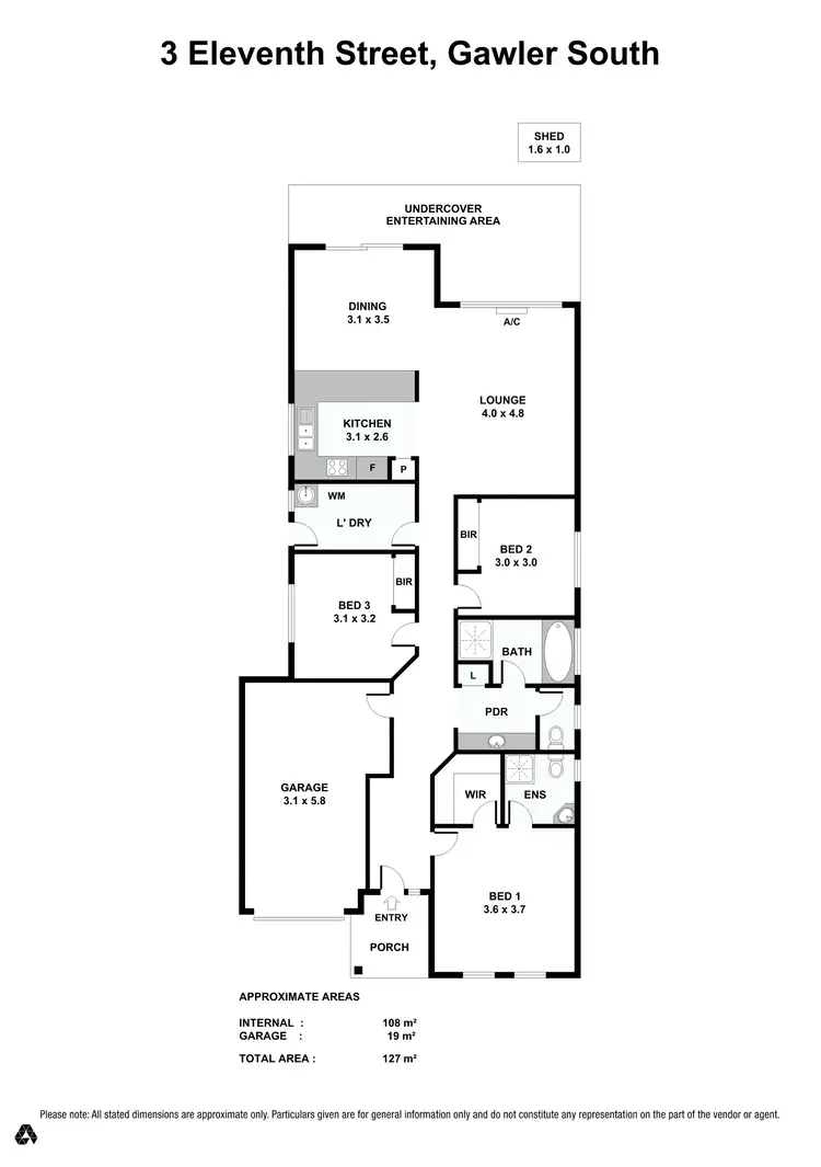 Floorplan of Homely house listing, 3 Eleventh Street, Gawler South SA 5118