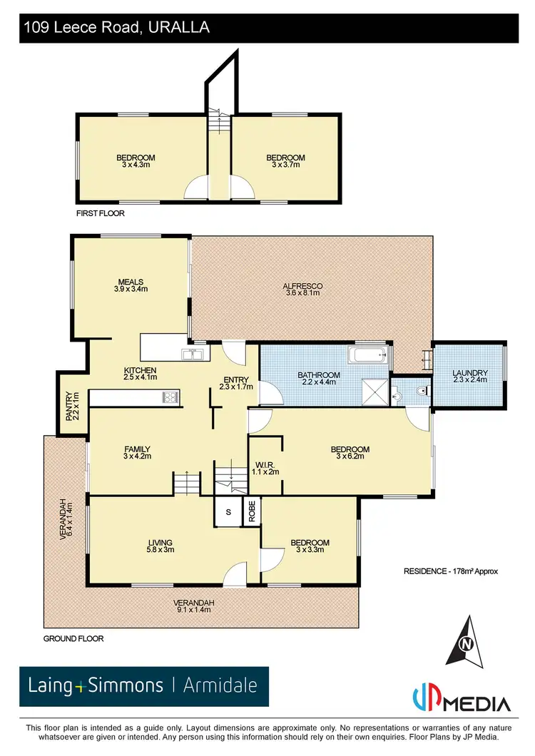 Floorplan of Homely rural property listing, 109 Leece Road, Uralla NSW 2358