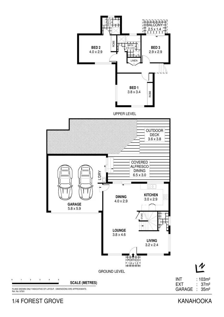 Floorplan of Homely townhouse listing, 1/4 Forest Grove Drive, Kanahooka NSW 2530