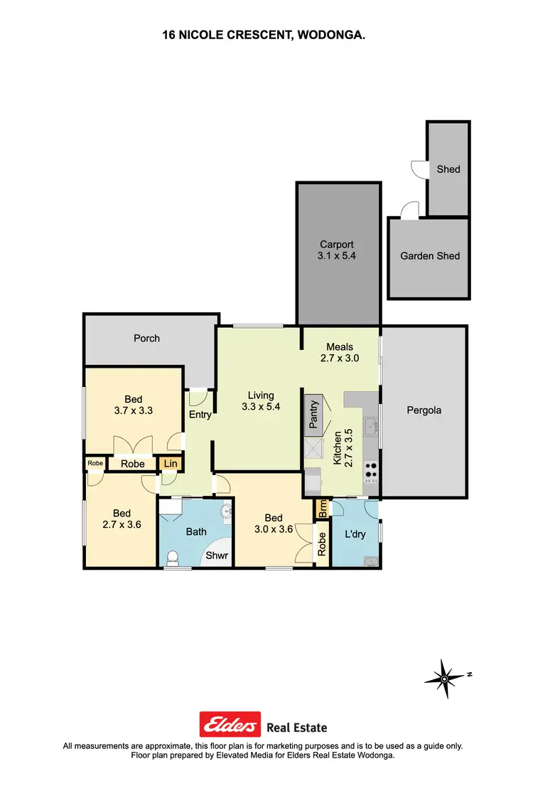 Floorplan of Homely house listing, 16 Nicole Crescent, Wodonga VIC 3690