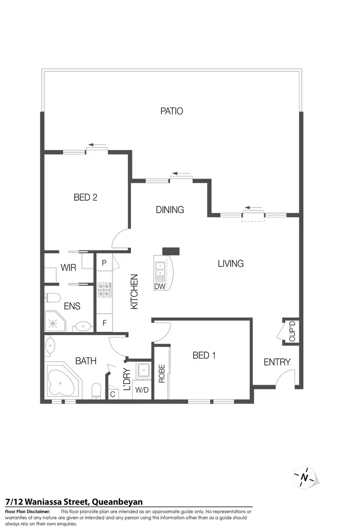 Floorplan of Homely unit listing, 7/12 Waniassa Street, Queanbeyan East NSW 2620
