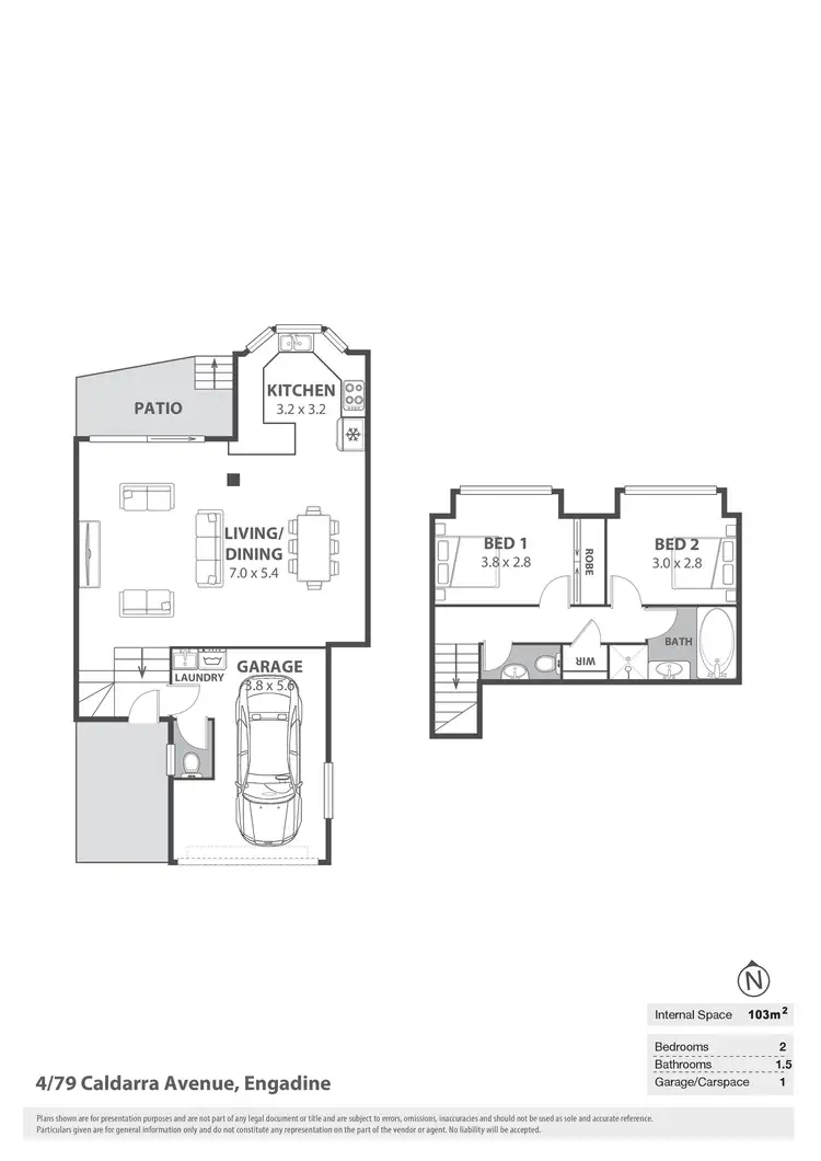 Floorplan of Homely townhouse listing, 4/79-81 Caldarra Avenue, Engadine NSW 2233