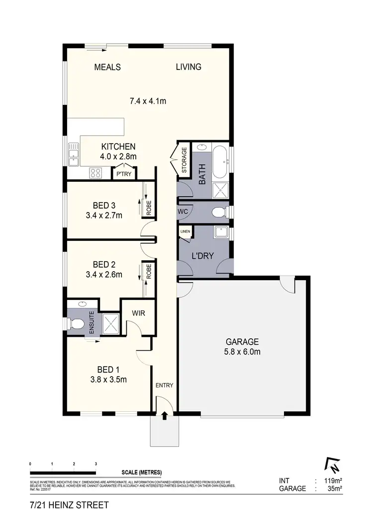 Floorplan of Homely house listing, 7/21 Heinz Street, White Hills VIC 3550
