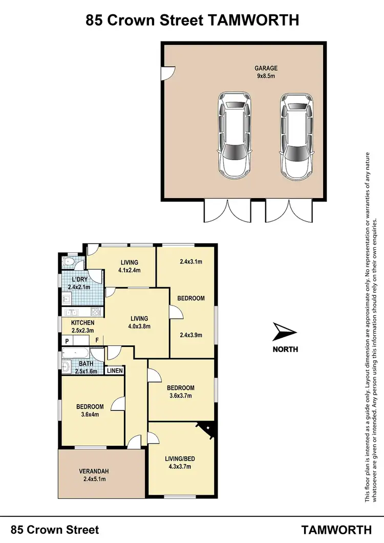 Floorplan of Homely house listing, 85 Crown Street, Tamworth NSW 2340