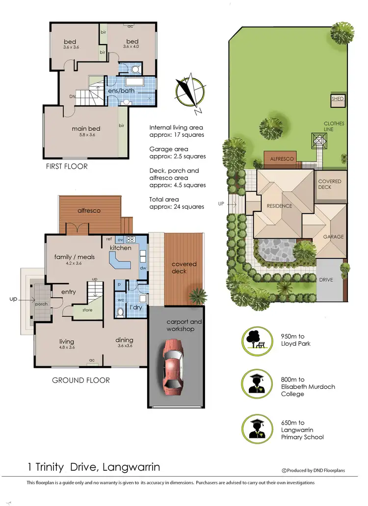 Floorplan of Homely house listing, 1 Trinity Drive, Langwarrin VIC 3910