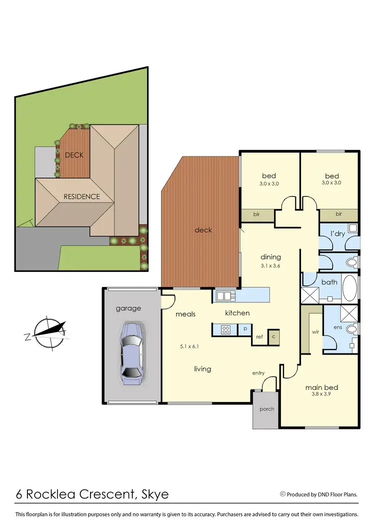 Floorplan of Homely house listing, 6 Rocklea Crescent, Skye VIC 3977