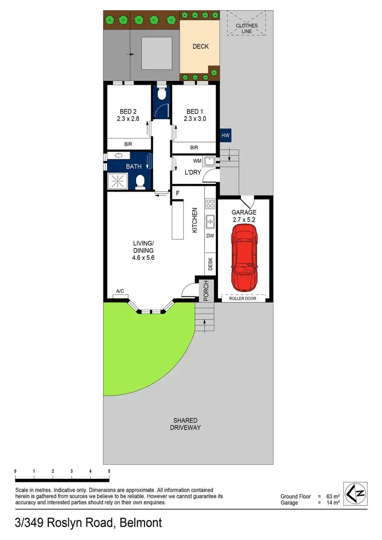 Floorplan of Homely townhouse listing, 3/349 Roslyn Road, Highton VIC 3216
