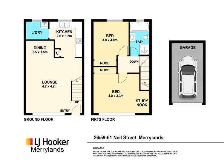 Floorplan of Homely townhouse listing, 26/59-61 Neil Street, Merrylands NSW 2160