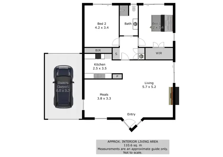 Floorplan of Homely unit listing, 2/217 Melbourne Street, Mulwala NSW 2647