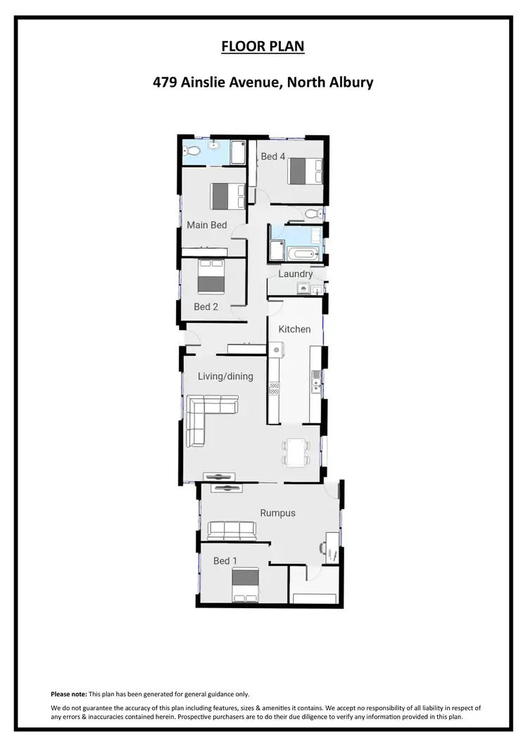 Floorplan of Homely house listing, 479 Ainslie Avenue, Lavington NSW 2641