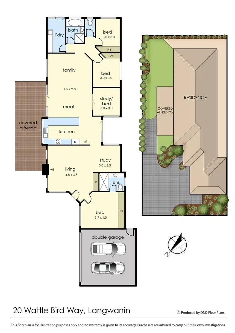 Floorplan of Homely house listing, 20 Wattle Bird Way, Langwarrin VIC 3910