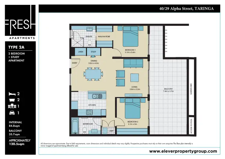 Floorplan of Homely unit listing, 40/29 Alpha Street, Taringa QLD 4068