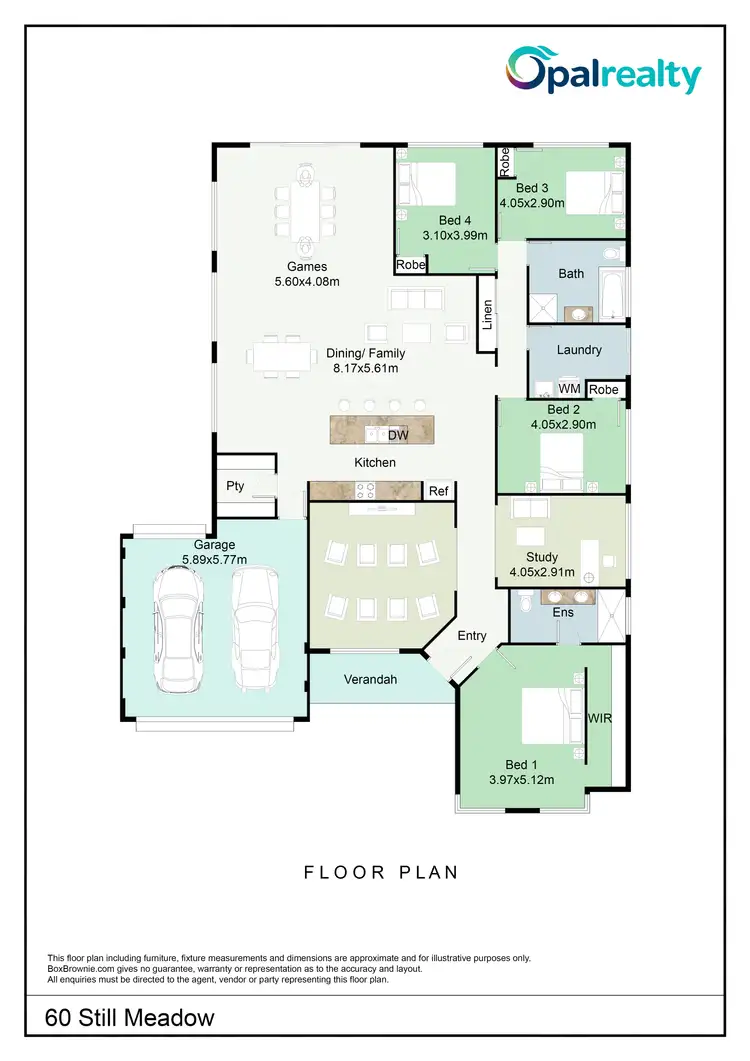 Floorplan of Homely house listing, 60 Still Meadow Turn, Meadow Springs WA 6210