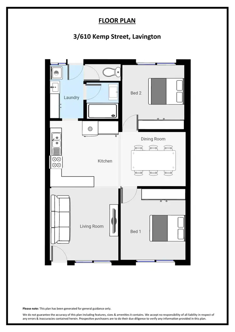 Floorplan of Homely unit listing, 3/610 Kemp Street, Springdale Heights NSW 2641