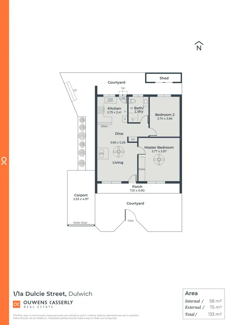 Floorplan of Homely unit listing, 1/1a Dulcie Street, Dulwich SA 5065