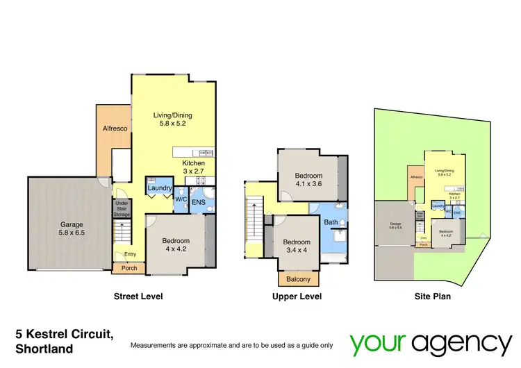 Floorplan of Homely townhouse listing, 5 Kestrel Circuit, Shortland NSW 2307