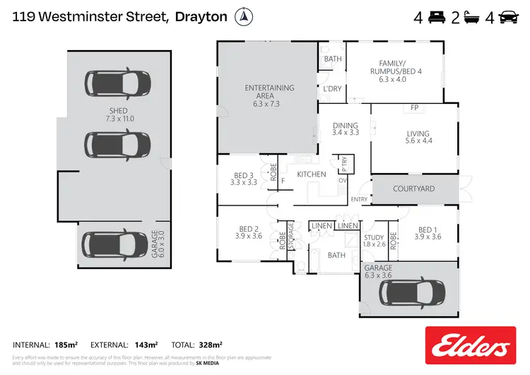 Floorplan of Homely house listing, 119 Westminster Street, Drayton QLD 4350