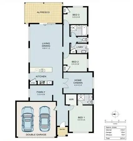 Floorplan of Homely house listing, 11 Passendale Crescent, Piara Waters WA 6112