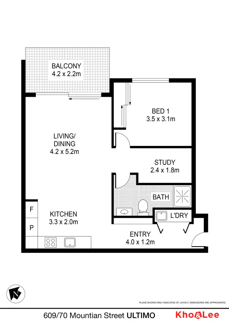 Floorplan of Homely apartment listing, 609/70 Mountain Street, Ultimo NSW 2007