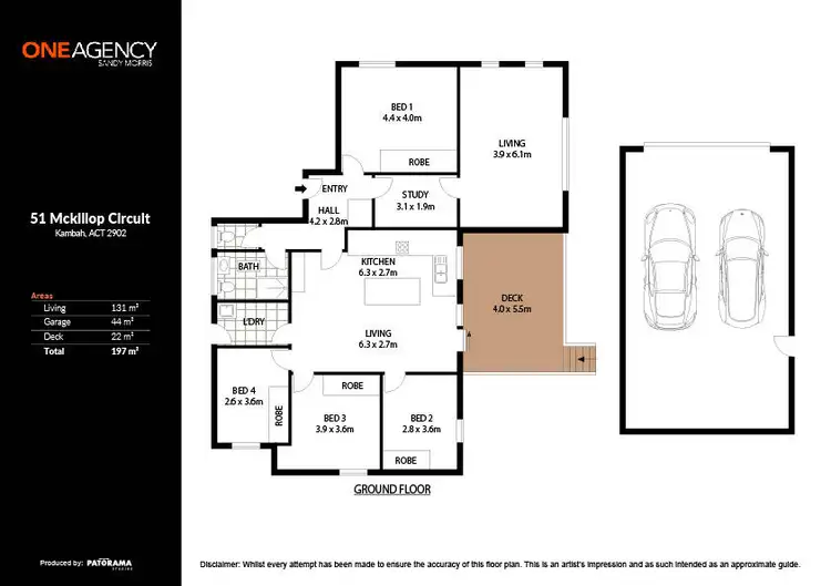 Floorplan of Homely house listing, 51 McKillop Circuit, Kambah ACT 2902