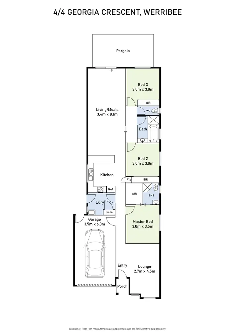 Floorplan of Homely unit listing, 4/4 Georgia Crescent, Werribee VIC 3030