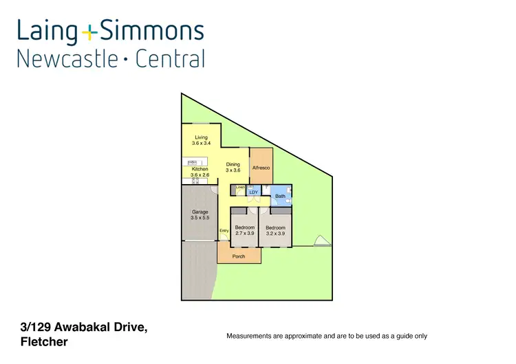 Floorplan of Homely semi-detached listing, 3/129 Awabakal Drive, Fletcher NSW 2287