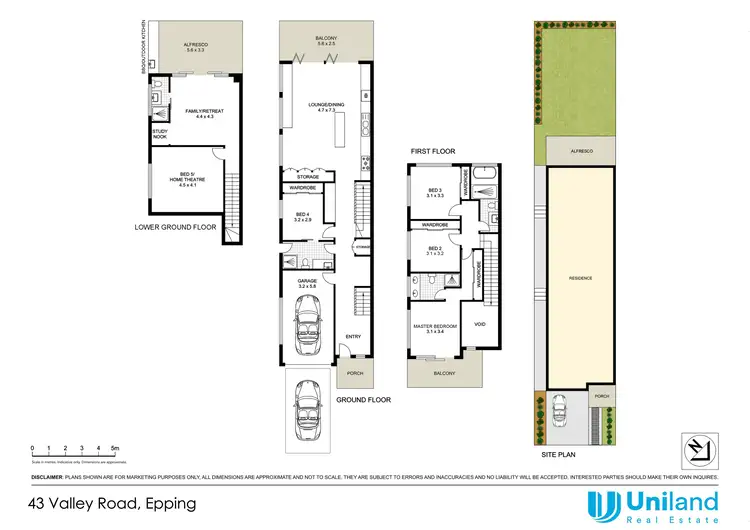 Floorplan of Homely semi-detached listing, 43 Valley Road, Epping NSW 2121