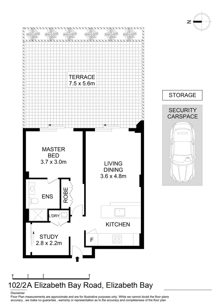 Floorplan of Homely apartment listing, 102/2A Elizabeth Bay Road, Elizabeth Bay NSW 2011