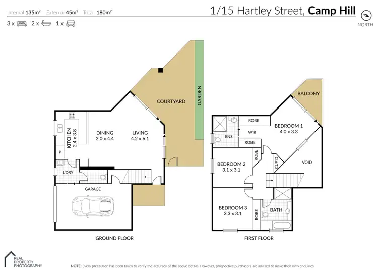 Floorplan of Homely townhouse listing, 1/15 Hartley Street, Camp Hill QLD 4152