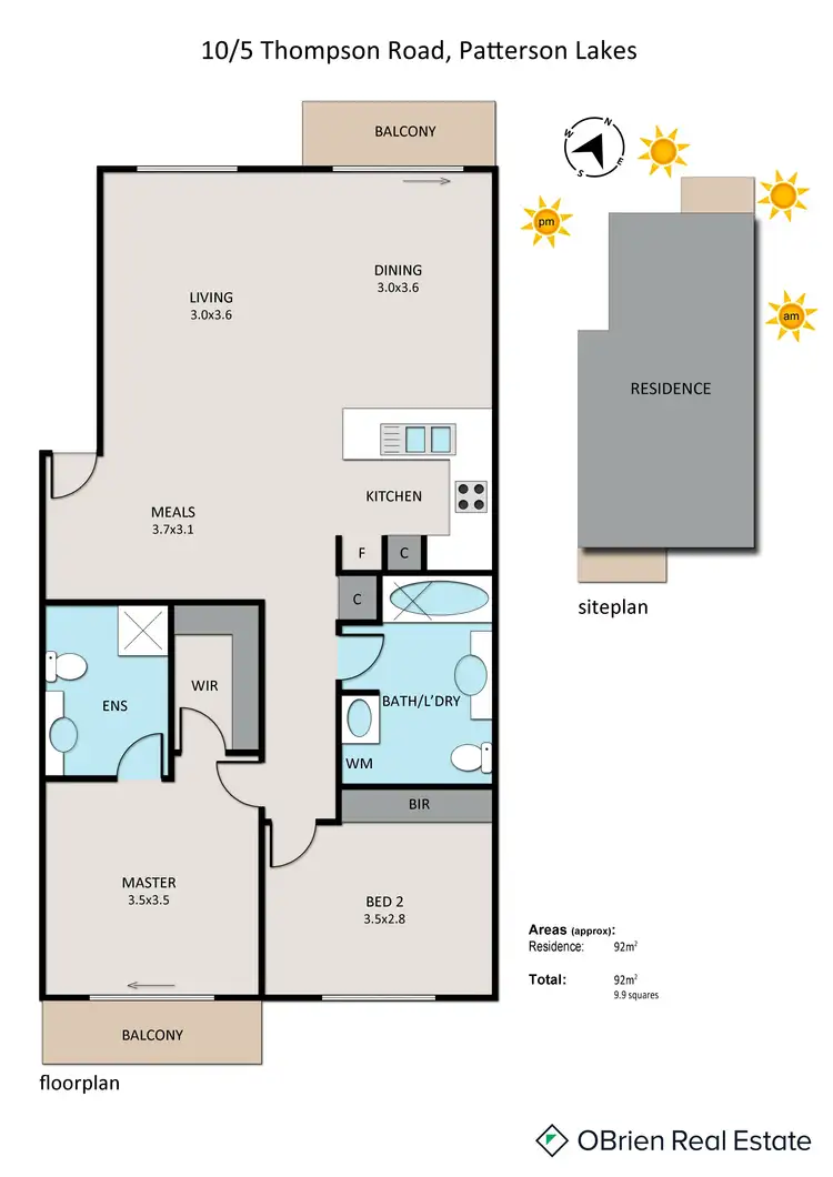 Floorplan of Homely unit listing, 10/5 Thompson Road, Patterson Lakes VIC 3197