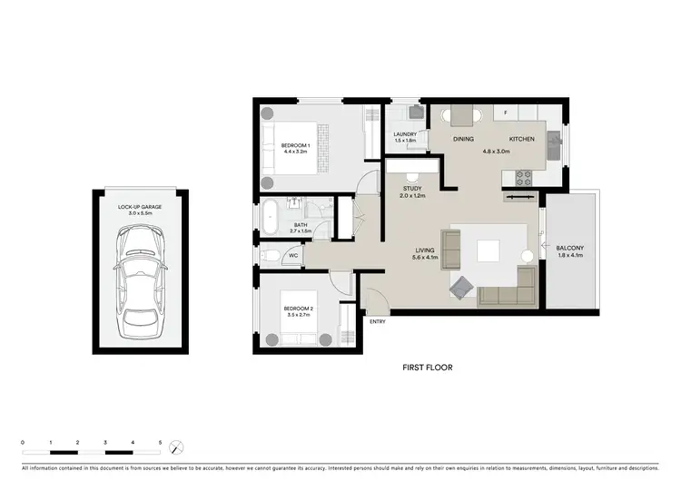 Floorplan of Homely unit listing, 3/43 Bellevue Parade, Hurstville NSW 2220