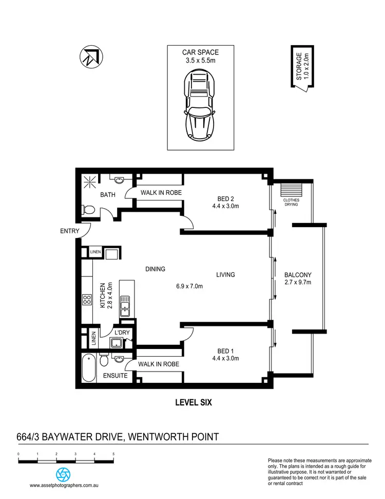 Floorplan of Homely apartment listing, 664/3 Baywater Drive, Wentworth Point NSW 2127