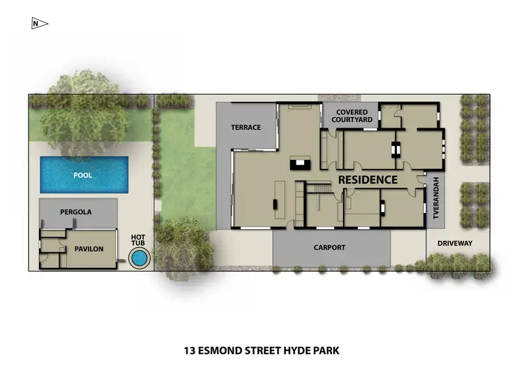 Floorplan of Homely house listing, 13 Esmond Street, Hyde Park SA 5061