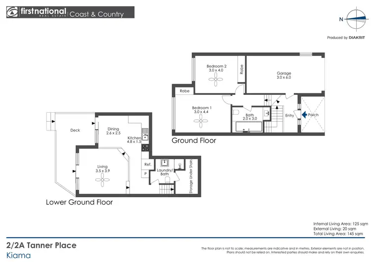 Floorplan of Homely townhouse listing, 2/2A Tanner Place, Kiama NSW 2533
