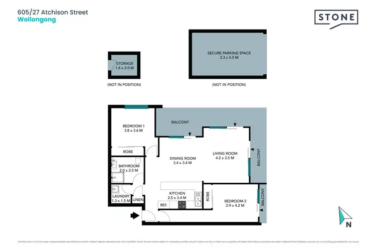 Floorplan of Homely apartment listing, 605/27 Atchison Street, Wollongong NSW 2500