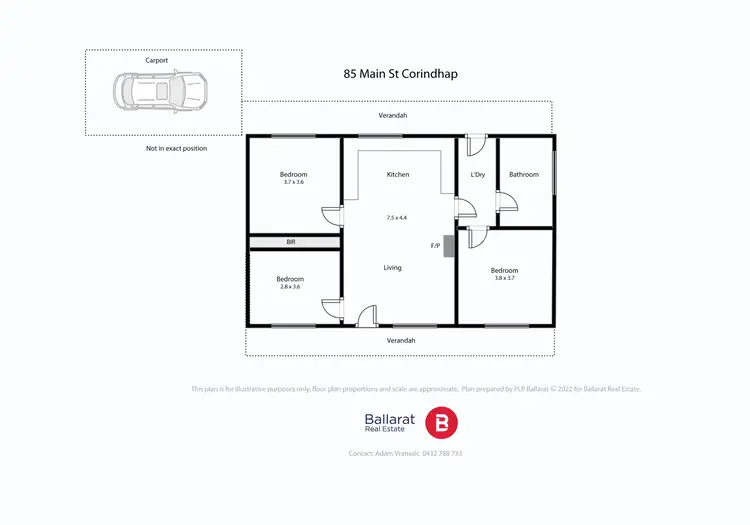 Floorplan of Homely house listing, 85 Main Street, Corindhap VIC 3352