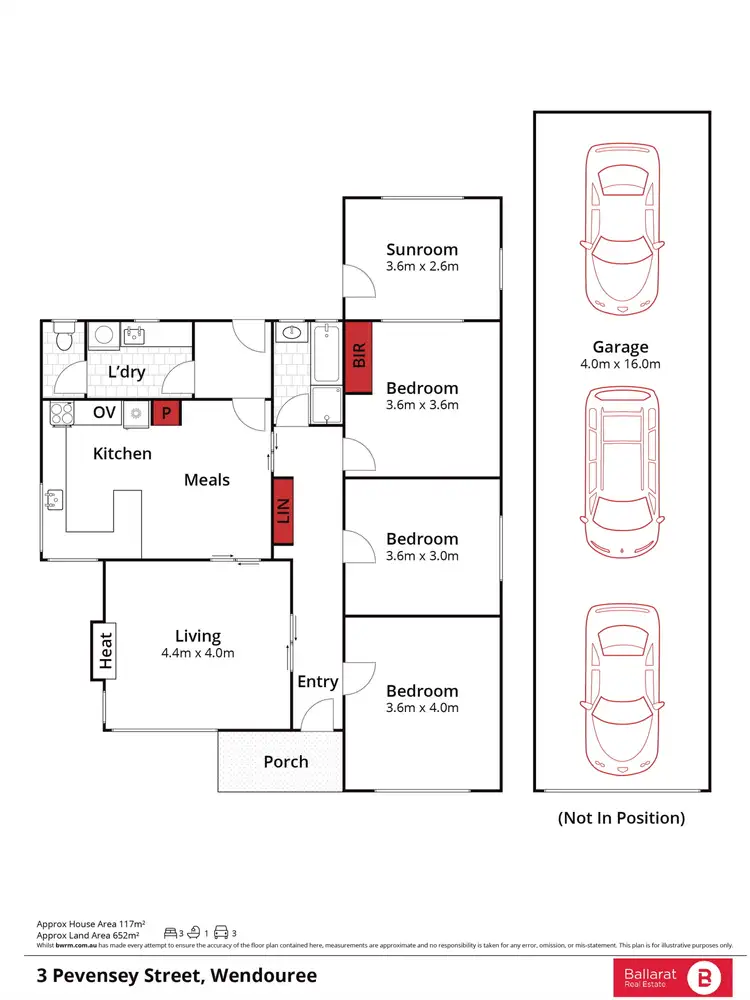 Floorplan of Homely house listing, 3 Pevensey Street, Wendouree VIC 3355
