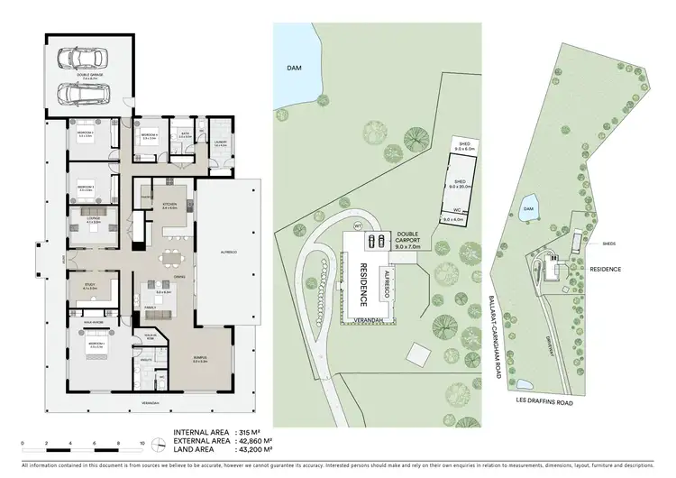 Floorplan of Homely house listing, 7 Les Draffins Road, Bo Peep VIC 3351