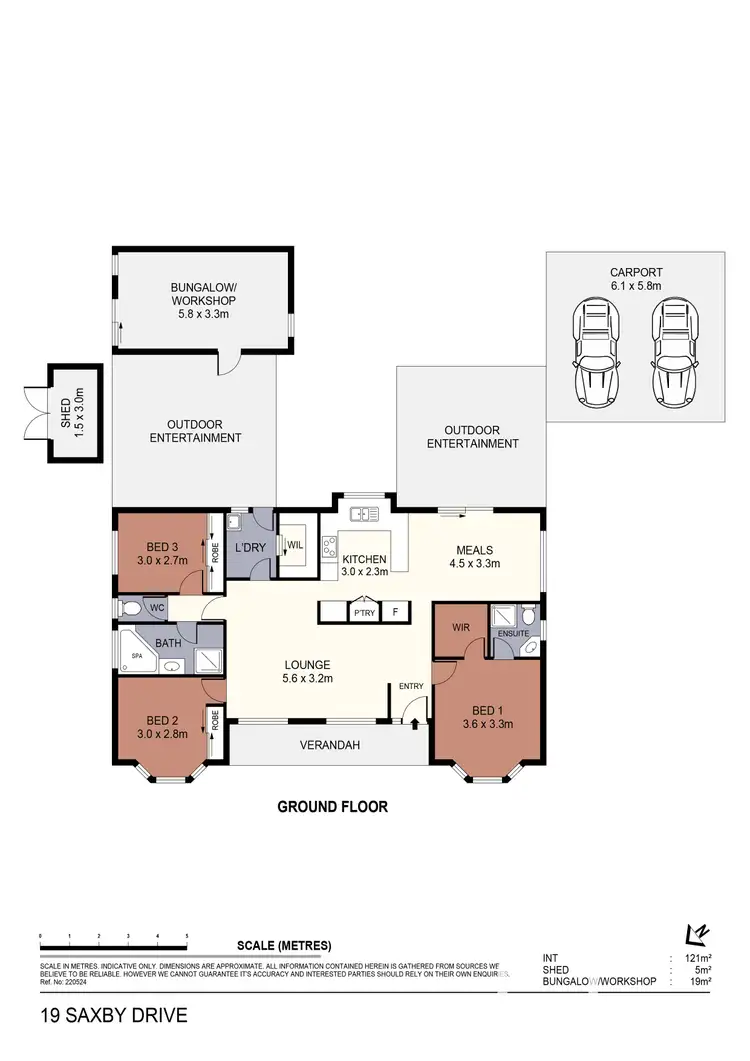 Floorplan of Homely house listing, 19 Saxby Drive, Strathfieldsaye VIC 3551